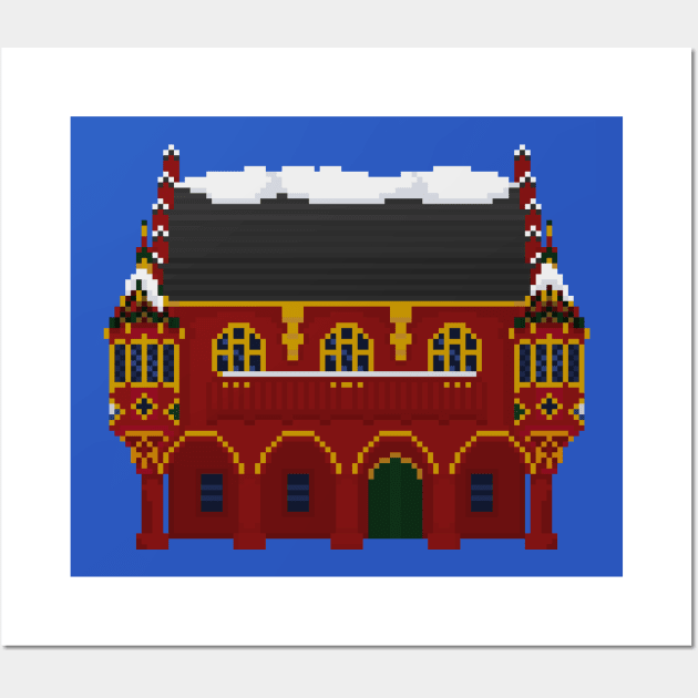 Historical Merchants' Hall Pixel Art Wall Art by toffany's